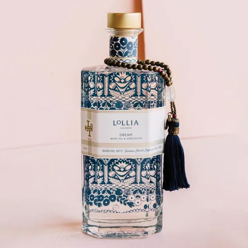 Miniatura 2 de Lollia Baño de Burbujas de los Sueños, Hidratante para la Piel y Hidratación Profunda, Aceite de Aguacate y Té Verde, Jabón de Baño Burbujeante
