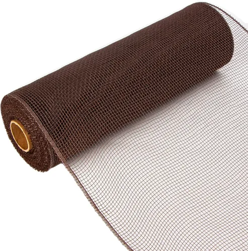 Miniatura 4 de Ribbli Cinta de malla beige, 10 pulgadas x 30 pies (10 yardas), uso para guirnaldas de corona de Pascua y decoración de otoño (no metálica)