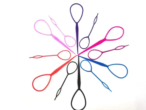 Miniatura 6 de Pinza para el cabello, 12 piezas de plástico Magic Topsy accesorios para trenzar el cabello, lazo de herramienta de trenza francesa para peinar