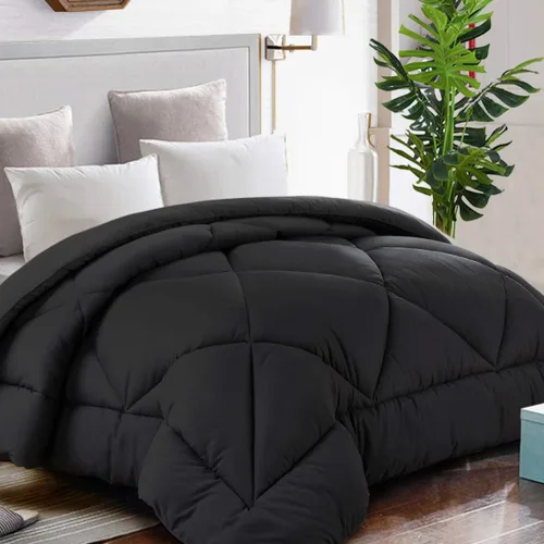 TEKAMON - Edredón individual para todas las estaciones, cálido en invierno y suave en verano, acolchado, relleno alternativo de edredón con pestañas