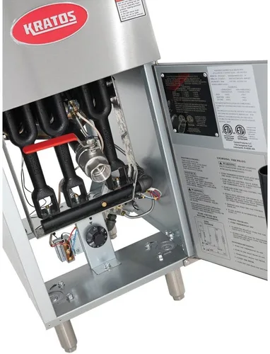 Miniatura 8 de Kratos Freidora comercial, tipo piso con tres quemadores y kit de manguera de gas incluido, propano líquido