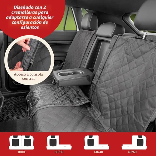 Miniatura 5 de Lusso Gear Funda de asiento de coche para perro, impermeable, antideslizante, protector de asiento trasero de automóvil, funda de asiento trasero