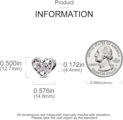 Miniatura 4 de MULA - Dijes de plata de ley 925 para pulseras y collares, dijes de bolso, cuentas, gato, tortuga, regalo de joyería para mujeres y niñas
