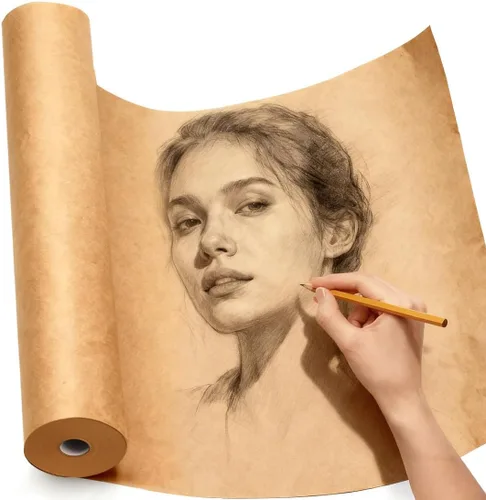 Miniatura 17 de PerkHomy - Rollo de papel de estraza para manualidades de 15 x 450 pulgadas (37.5 pies) para niños, envoltura de regalos, arte en movimiento
