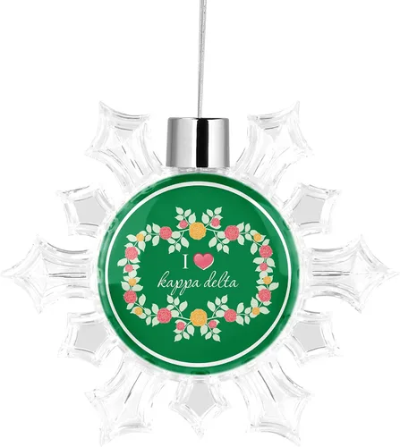 Miniatura 16 de Kappa Delta Sorority - Adorno para árbol de Navidad, diseño de copo de nieve, decoración para fiesta de árbol, hogar, vacaciones (Kappa Delta #10)