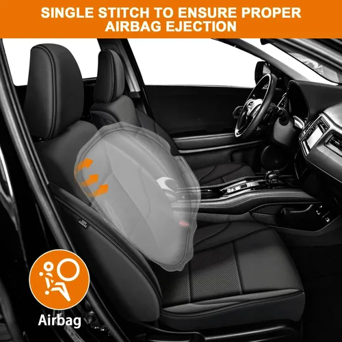 Miniatura 2 de DISUTOGO Fundas de asiento personalizadas para Honda HRV 2016-2018 EX EX-L y 2016-2022 LX Juego completo de cojines de asiento de cuero sintético