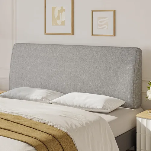 Pinmoco Cabecero tapizado moderno para cama tamaño Queen, altura ajustable y cabecero ergonómico, fácil de montar, resistente y duradero, acabado de