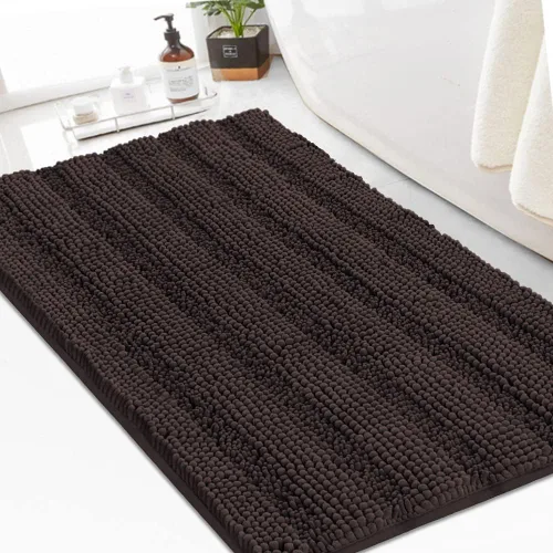 Miniatura 71 de Turquoize Alfombras de Baño de Chenilla Peludas Alfombra de Baño Antideslizante Gruesas Alfombras Peludas para Baño Chenilla Juego de Alfombra