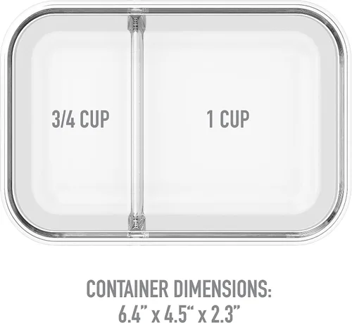 Miniatura 7 de Bentgo® Snack de vidrio – Contenedor de aperitivos estilo Bento, a prueba de fugas, con tapa hermética y diseño dividido de 2 compartimentos, Púrpura