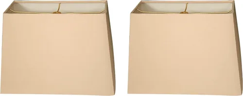 Miniatura 23 de Royal Designs, Inc. HB-613-12AGL Pantalla para lámpara de tapa dura rectangular, (5 x 10) x (8 x 12) x 9.5, Oro Antiguo