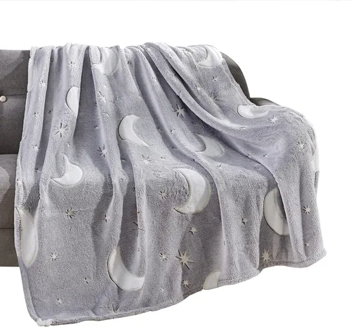 Miniatura 18 de Elegant Comfort Manta ligera que brilla en la oscuridad, ultra suave, mullida y acogedora, manta luminosa decorativa para todas las estaciones
