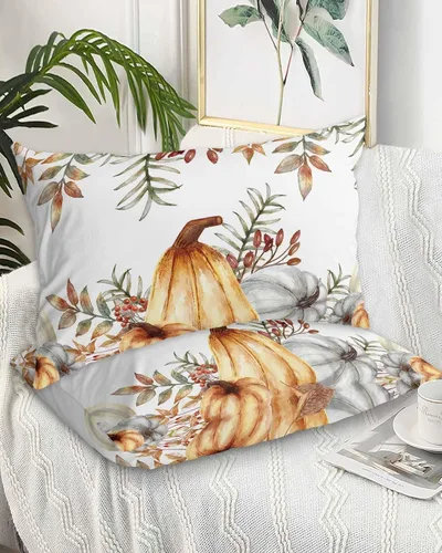 Miniatura 2 de Fundas de almohada de Acción de Gracias, tamaño Queen, 2 paquetes de fundas de almohada suaves para sofá, sofá de cuerpo largo, funda de cojín