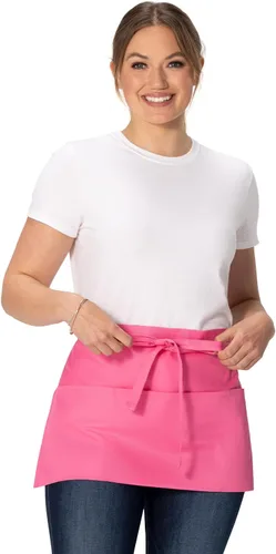 Miniatura 19 de Chef Works Delantal de camarera unisex Negro (paquete de 2)