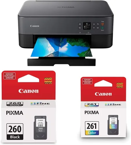Canon PIXMA TS6420a - Impresora inalámbrica de inyección de tinta todo en uno [imprimir, copiar, escanear], cartucho de tinta negro Canon PG-260