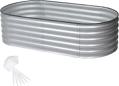 Miniatura 27 de Aoodor Aluzinc - Cama de jardín modular 2 en 1 elevada de metal, 63 pulgadas de largo x 32 pulgadas de ancho x 32 pulgadas de alto, maceta