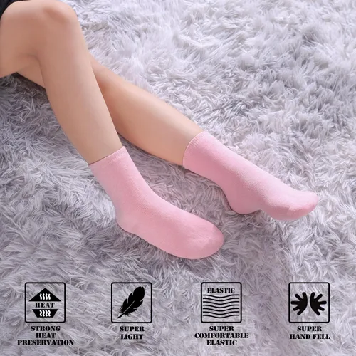 Miniatura 5 de FNOVCO Calcetines de lana para niños pequeños, cálidos, de lana gruesa, para senderismo, térmicos, acogedores, para niños y niñas, paquete de 6