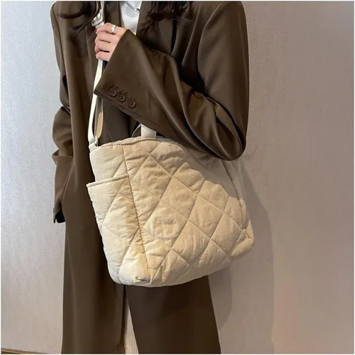 Miniatura 8 de Bolso de mano acolchado grande para mujer, ligero, acolchado, bolso de hombro acolchado, bolso cruzado acolchado de nailon