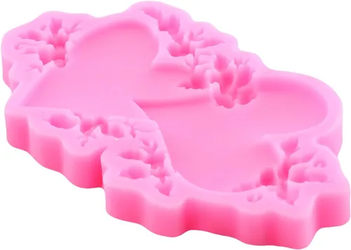 Miniatura 8 de Mujiang Moldes de silicona para el día de San Valentín, diseño de corazón y rosa, para caramelo de chocolate XOXO, para decoración de pasteles