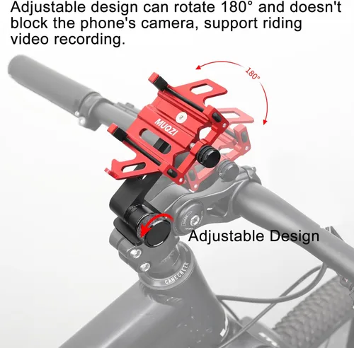 Miniatura 4 de Soporte de Teléfono para Tija de Bicicleta, Soporte de Aluminio para Teléfono Celular de Bicicleta Compatible con Horquilla de 1-1/8" 28.6mm