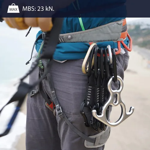 Miniatura 6 de Fusion Climb /ACE Supreme II Mosquetón ovalado de aluminio, negro (FP-9318-3-STK-BLK)