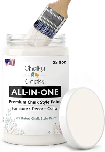 Miniatura 218 de Chalky Chicks - Pintura mate a la tiza, no requiere lijado, 4 onzas líquidas, color gris oscuro (Gun Metal Gray), para muebles, pintura sin Gris