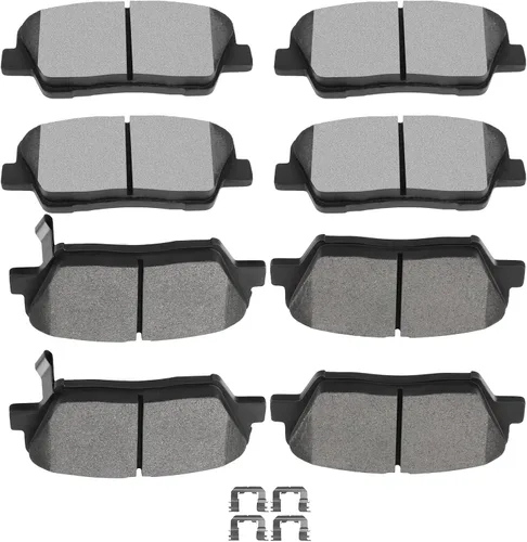 Miniatura 17 de SCITOO Kits de pastillas de freno de cerámica D465 D374 Reemplazo delantero y trasero para Acura CL 1997-1999, para Honda Civic 2002-2003 200-2011