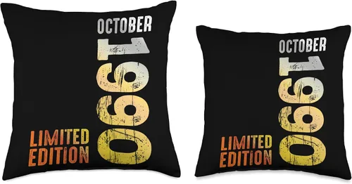 Miniatura 3 de Since October 1990 Retro 1990 Vintage 1990 October Throw Pillow