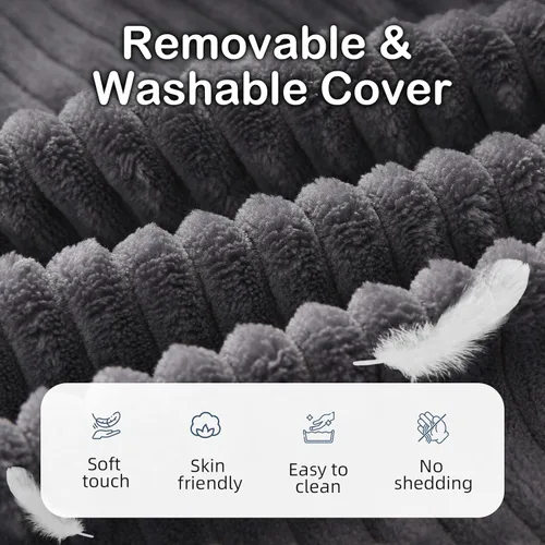 Miniatura 5 de Vekkia - Almohada de lectura ajustable y almohada trasera con respaldo – Espuma multi-densidad zonificada para soporte específico, bolsillos