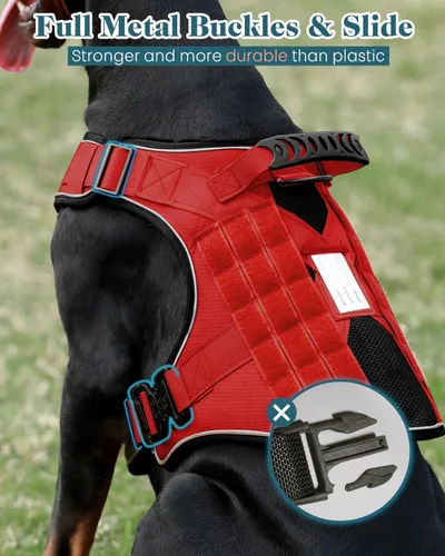 Miniatura 3 de Chaleco de perro de servicio para perros medianos, arnés de perro de servicio en entrenamiento con parches, chaleco ajustable para perros