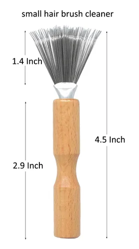 Miniatura 3 de Limpiador de cepillo para el cabello con rastrillo de alambre de metal para eliminar la pelusa del polvo del cabello