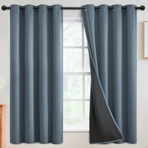 Miniatura 80 de SimpleHome - Cortinas opacas 100% para recámara, cortinas de ventana con ojales beige, con aislamiento térmico, cortinas de oscurecimiento
