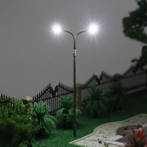 Miniatura 3 de LQS13W 10pcs modelo ferroviario tren lámpara poste calle luces HO OO TT escala LED nuevo