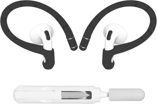 Adhiper Ganchos de alambre de memoria para Airpods Pro 1, 2 y Airpods 4, 3 Gen [cordón antipérdida añadido y kit de limpieza 3 en 1], accesorios