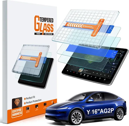 Miniatura 23 de LFOTPP Protector de pantalla para Model X 2016-2020 Tesla Model X / 2013-2020 Model S de 17 pulgadas, vidrio templado de 17 pulgadas, dureza 9H