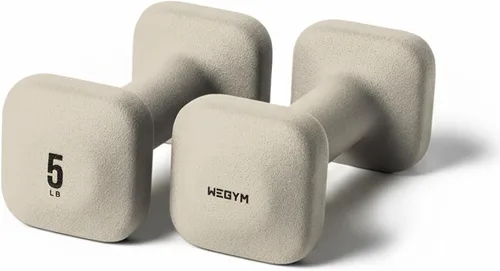 Miniatura 27 de WeGym SafeGrip Square Dumbbells with Anti Slip Handles, Aesthetic Free Weights for Home Workouts, Stable Design Prevents Rolling during Floor