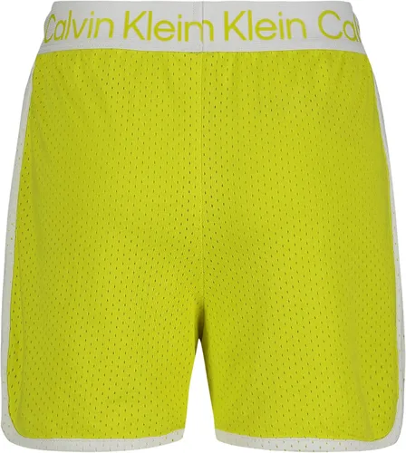 Miniatura 3 de Calvin Klein Pantalones cortos de correr para niña, malla de secado rápido, cintura elástica y estilo sin cierre