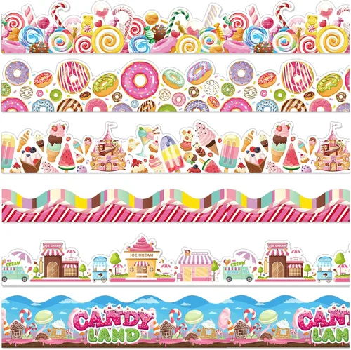 Miniatura 27 de Containlol Bordes para decoración de tablón de anuncios, 118 pies de borde festoneado con tema oceánico para tablón de anuncios de aula
