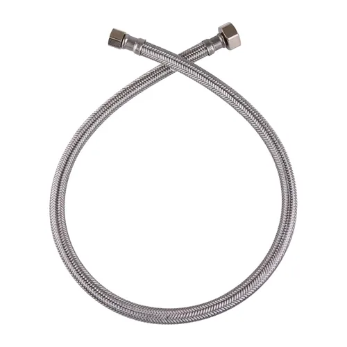 Miniatura 2 de Hausen Conector de grifo de acero inoxidable de 30 pulgadas 3/8 pulgadas C x 1/2 pulgadas FIP, línea de suministro de grifo, paquete de 2