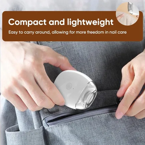Miniatura 7 de Cortaúñas eléctrico automático: recortador de uñas recargable con luz LED, herramienta de cuidado silencioso de 3 velocidades para adultos, personas