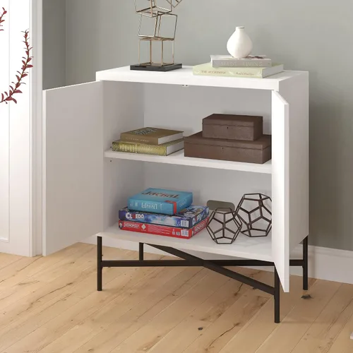Miniatura 7 de Henn&Hart Brighton Accent Gabinete, 28" de ancho, blanco Blanco nube