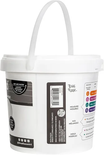 Miniatura 5 de Brea Reese: Mix2Mold - Cubo de resina de cerámica en polvo blanco de 5.5 libras, no tóxico, acabado mate suave, sin calor ni horno, solo añade agua