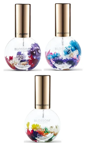 Blossom Hidratante, hidratante, fortalecedor, aceite perfumado para cutículas, infundido con flores reales, fabricado en Estados Unidos, 1.26 onzas