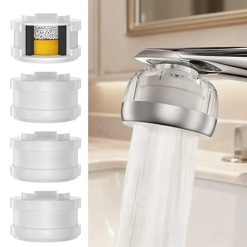 Filtro de agua para fregadero de baño de larga duración. Elimina el 99% del cloro y metales pesados. Suavizante de agua dura. Purificador para la