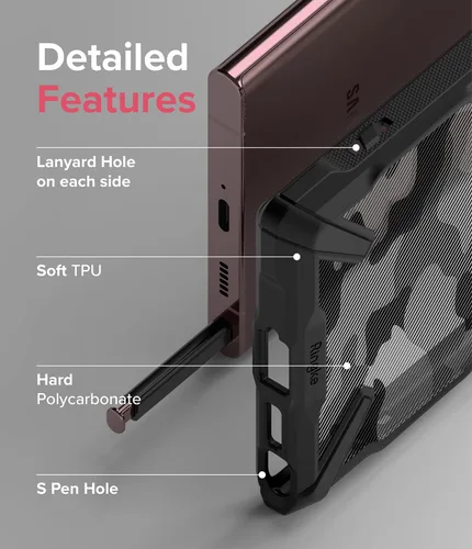 Miniatura 6 de Ringke Fusion-X para Samsung Galaxy S22 Ultra Funda [Recortes Precisos para Lentes de Cámara] Parachoques Mejorado Resistente Uso Rudo a Prueba