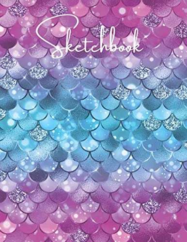 SKETCHBOOK: 110 Page Sketch Book for Drawing, Sketching, Coloring, Doodling Blue Pink Mermaid Tapa blanda – 26 Junio 2020