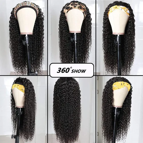 Miniatura 5 de G&T - Peluca de cabello humano rizado de 30 pulgadas para mujeres negras, densidad del 180%, sin pegamento, 100% cabello humano brasileño, ondulado