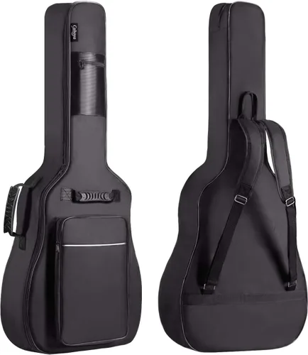 CAHAYA Bolsa de guitarra mejorada versión premium para guitarra acústica de 40 41 42 pulgadas, esponja gruesa de 0.5 pulgadas de grosor, funda de