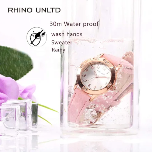Miniatura 4 de Women's Leather Band Quartz Movement Waterproof Business Classic Analog Watch with Genuine Leather Stainless Steel Band Elegant Ladies Watch