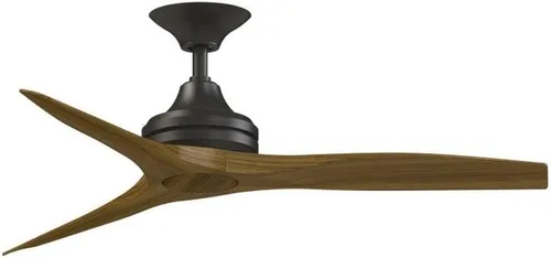 Miniatura 11 de Fanimation Spitfire - Ventilador de techo de 3 aspas, 12 pulgadas de alto y 48 pulgadas de ancho, acabado negro, color hoja de madera de whisky