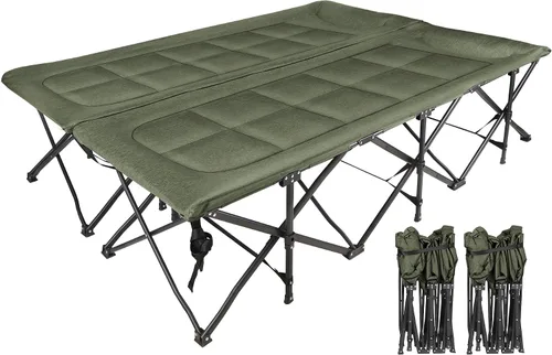 Miniatura 9 de REDCAMP Catres de Campamento de Tamaño Grande para Adultos 500lbs, 33.5'' Catres para Dormir Extra Anchos y Altos Resistentes, Catres XL Portátiles